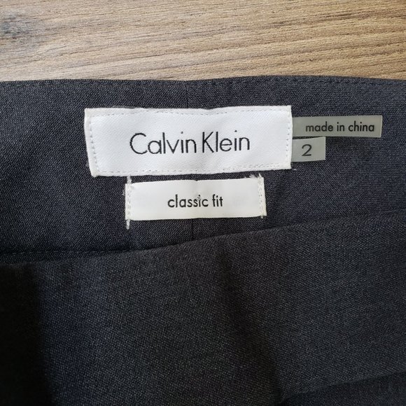 NWOT Calvin Klein classic fit Sz. 2 gray pants - Picture 5 of 6